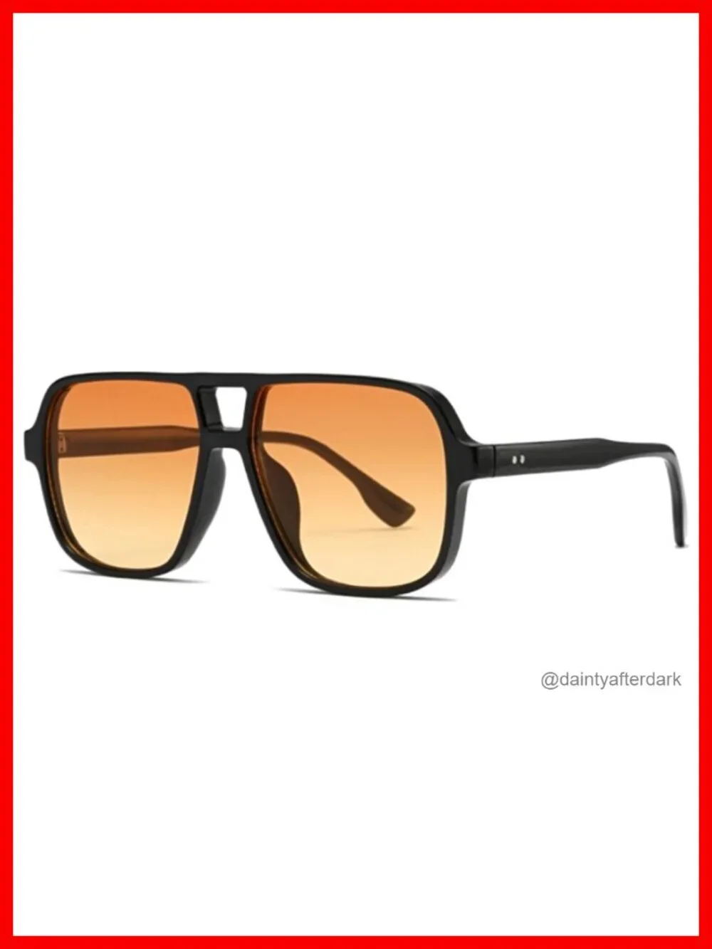Retro Oversized Square Sunglasses Unisex UV400 70s Vintage Pilot Shades